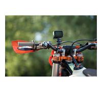 Manopales Moto Scooter Quad En Goma Universal Antideslizante Gris Naranja 2 Uds