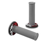 Manopales Moto Scooter Quad Universales Antideslizantes Goma Gris Rojo (2)