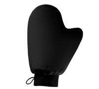 Manopla autobronceadora con pulgar, ultra suave, para aplicar mousse o loción, lavable a máquina, reutilizable, bronceado sin sol (negro)