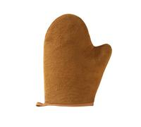Manopla autobronceadora de doble cara con pulgar ultra suave, guante de bronceado falso de doble cara (marrón)