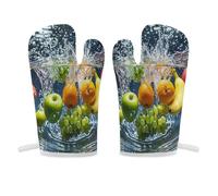 Manopla de horno de frutas antideslizante mini guante de horno de alta resistencia al calor, guantes de cocina suaves y cómodos, guantes de horno para colgar, guantes de cocina, 1 par