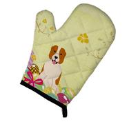 Manopla de horno multicolor con dise o de perro pastor de Asia Central, ""Tesoros de Carolina"", 30 x 21 cm