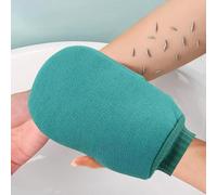 Manopla exfoliante para baño, guante exfoliante corporal de doble cara, guante suave para el cuidado de la piel para ducha, eliminación de autobronceado, spa y masaje corporal (verde)
