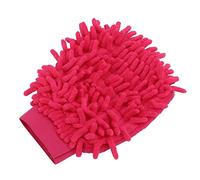 Manopla para lavado de autos Chenille de doble cara - Guante de lavado de microfibra suave de alta densidad rosa sin rayones para limpieza de vehículos y motocicletas, súper