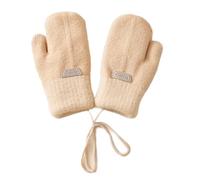 Manopla para niño con calefacción, invierno, guantes de peluche, suave, manoplas completas y gruesas, mitones de punto de ganchillo, guante de al aire libre, esquí, snowboard, bicicleta antifrío con
