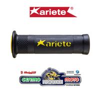 Manoplas Ariete Agarre Perforado Negro Amarillo Universal Para Moto Scooter