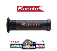 Manoplas Ariete Agarre Perforado Negro Naranja Universal Para Moto Scooter