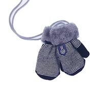 Manoplas bebé guantes gruesos cálido forro polar térmico mitones invierno guante de esquí guantes de punto guantes guantes con cuerda de cuello para 0-3Y niños Toddler Girls Boys