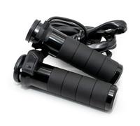 Manoplas calefactables Koso titan-X, compatibles con Harley-Davidson | Interruptor de pulgar, 5 temperaturas, LED 5 colores, apagado auto, aluminio, goma, OEM AX068K00