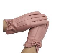 Manoplas casuales de invierno cálidas 2026 Autumn And Wnter para mujer, guantes de piel sintética para mujer, guantes cálidos a prueba de viento para esquí, correr, deportes al aire libre (rosa, talla