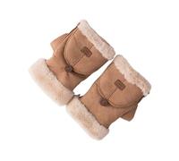 Manoplas convertibles sin dedos, guantes de forro polar para mujer, diseño antideslizante transpirable, material suave de poliéster, accesorio de guante de invierno, ropa de mano para actividades al