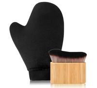 Manoplas de bronceado 2 en 1, aplicador de guantes de autobronceado, guante y cepillo, guantes de bronceado para aplicar guantes de autobronceado, kit de autobronceador para loción, sin sol, bronceado