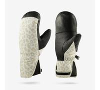 Manoplas de esquí cálidas adulto, SKI500 blanco leopardo L