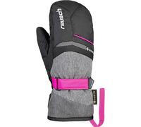 Reusch Bolt GTX Junior Mitten - Manoplas Unisex con Membrana Gore-Tex, Color Negro, Mezcla y Rosa Brillante, 5,5
