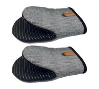 Manoplas de horno pequeñas, 2 piezas de forro de silicona antideslizante, resistentes al calor, manoplas de cocina reutilizables para bandejas de hornear calientes, sartenes, cuencos, platos