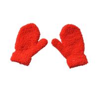 Manoplas de punto de poliéster negro para niños | Forma de manopla cerrada, superficie texturizada, puños cortos en la muñeca