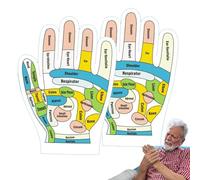 Manoplas de reflexología: guantes puntiagudos, herramienta de impresión del tutorial en inglés | Guantes de masaje de acupresión multiusos para principiantes, terapia de manos, del estrés, salu