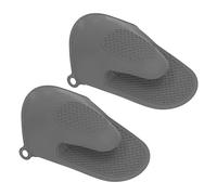 Manoplas de Silicona para Horno, Guantes de Cocina Resistentes Al Calor con Diseño Antideslizante para Cocinar en Microondas, Hornear, Asar a la Parrilla(Gris)