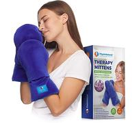 Manoplas de terapia aptas para microondas con semillas de lino, alivio de terapia de calor húmedo para manos y dedos para articulaciones rígidas, dedos gatillo, inflamación, raynauds, túnel carpiano,