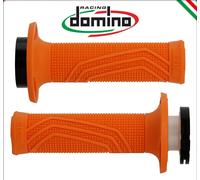 Manoplas Domino D100 Lock On Moto Cross Enduro 4T Naranja Off Road Racing D-Lock