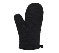 Manoplas Horno 1 par de Guantes de Cocina de algodón Resistentes al Calor for Horno Kitchen Craft, Color Negro