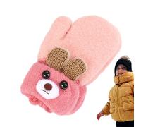 Manoplas lindas para bebés - Guantes suaves para niños pequeños con orejas de oso de dibujos animados y cordón,Manoplas de invierno para bebés, niños y niñas de 0 a 3 años, para Halloween y Duqulle