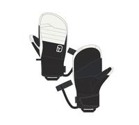 ORTOVOX FULL LEATHER MITTEN W, 56345, black raven, L