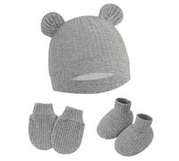 Manoplas Para Bebés Calcetines Sombrero Guantes De Algodón Niños Pequeños Mitones Calzado Guardería Niños Niñas 0 A 2 Meses Calcetines Bebés Sin Rasguños Guantes Algodón