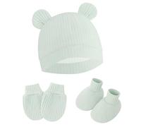 Manoplas Para Bebés Calcetines Sombrero Guantes De Algodón Niños Pequeños Mitones Calzado Guardería Niños Niñas 0 A 2 Meses Calcetines Bebés Sin Rasguños Guantes Algodón