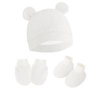 Manoplas Para Bebés Calcetines Sombrero Guantes De Algodón Niños Pequeños Mitones Calzado Guardería Niños Niñas 0 A 2 Meses Calcetines Bebés Sin Rasguños Guantes Algodón