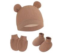 Manoplas Para Bebés Calcetines Sombrero Guantes De Algodón Niños Pequeños Mitones Calzado Guardería Niños Niñas 0 A 2 Meses Calcetines Bebés Sin Rasguños Guantes Algodón