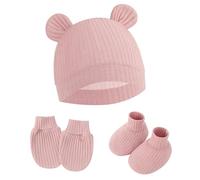 Manoplas Para Bebés Calcetines Sombrero Guantes De Algodón Niños Pequeños Mitones Calzado Guardería Niños Niñas 0 A 2 Meses Calcetines Bebés Sin Rasguños Guantes Algodón