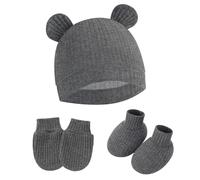 Manoplas Para Bebés Calcetines Sombrero Guantes De Algodón Niños Pequeños Mitones Calzado Guardería Niños Niñas 0 A 2 Meses Calcetines Bebés Sin Rasguños Guantes Algodón