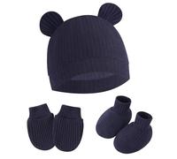 Manoplas Para Bebés Calcetines Sombrero Guantes De Algodón Niños Pequeños Mitones Calzado Guardería Niños Niñas 0 A 2 Meses Calcetines Bebés Sin Rasguños Guantes Algodón