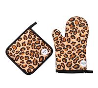Manoplas para Cocina o Barbacoa con diseño de Leopardo | Agarradores para Platos Calientes de Mocroondas, Brasa, Horno y Fogones | Guantes de Cocina Antiquemaduras y Protección Calor