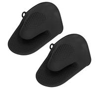 Manoplas para Horno, Manoplas para Cocinar, Manoplas para Horno de Silicona, 2 uds. (Negro)