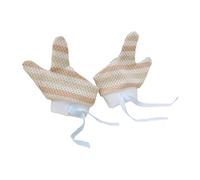 Manoplas para morderse los dedos, corrección física suave con correas ajustables, diseño protector de mano para bebé con correas, Doble dedo azul, 80