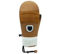Manoplas Racer Manoplas de ESQUÍ DE CUERO PREMIUM para hombre (Negro Marrón)