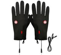 Manoplas térmicas recargables para clima frío, impermeables, táctiles, ajustables, para hombres y mujeres, resistentes al viento, guantes térmicos para snowboard, guantes aislados para ciclismo