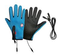 Manoplas térmicas recargables para clima frío, impermeables, táctiles, ajustables, para hombres y mujeres, resistentes al viento, guantes térmicos para snowboard, guantes aislados para ciclismo