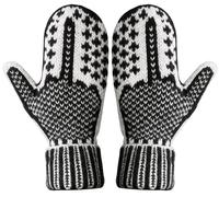 Manoplas The Naughty List, Tejido Acogedor con Actitud Oculta, Manoplas Ocultas Tejidas A Mano For Adultos(Black)