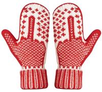 Manoplas The Naughty List, Tejido Acogedor con Actitud Oculta, Manoplas Ocultas Tejidas A Mano For Adultos(Red)