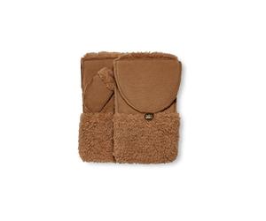 Manoplas UGG W BONDED FLEECE FLIP MITTEN (Castaño)