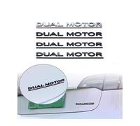 Manori Market Letras decorativas autoadhesivas y caja 3D individual: "Tesla Dual Motor & Plaid" compatible con los modelos Tesla: X, Y, S y 3 Highland (motor doble, negro, negro)