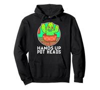 Manos Arriba Pot Heads Cactus Jardinería Planta Amante Sudadera con Capucha