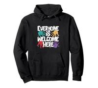 Manos de colores con letras - diversidad e inclusión Sudadera con Capucha