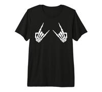 Manos de Esqueleto de Estrella de Rock en Rock Camiseta Premium