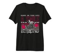 Manos En Las Caderas Una Sonrisa En Tus Labios Bailando Danza Movimientos Camiseta Premium