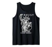 Manos Fuera de Energía Limpia Pingüino Resistir Protesta Patri Camiseta sin Mangas