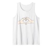 Manos Haciendo corazón Forma Amor Signo lenguaje día de San Valentín Camiseta sin Mangas